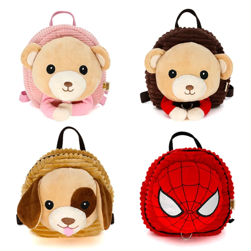 Рюкзак для малышей с объемным рисунком, плюшевый Детский рюкзак для девочек и мальчиков, школьные сумки для детей, школьный рюкзак с животными для детского сада
