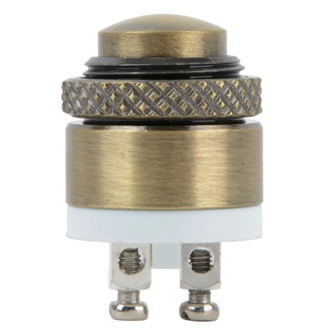 1pcs Mayitr 16mm Brass Metal Momentary Push Button Household Door Bell Doorbell Switch 1.6 x 2.7cm