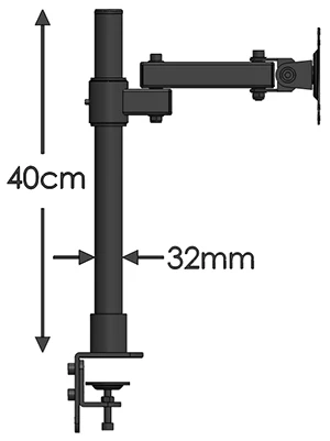 

DL-T801 10-27" Steel single arm lcd tv table mount tilt 360 rotate monitor desktop stand vesa 75 100 full motion bracket