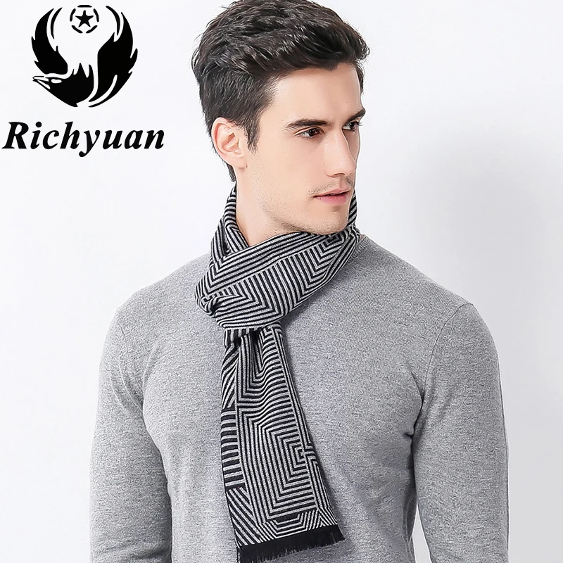 2017 Newest Fashion Design Casual Scarves Winter Men's Cashmere Scarf