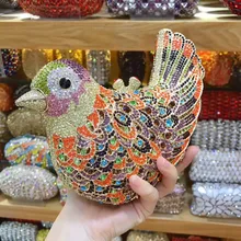 Lady bird формы кристалл алмаза цепи crossbody сумка сумки для женщин леди банкета/ужин сцепления кошельки сумка