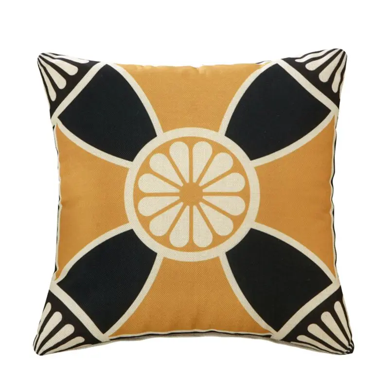 Housse de coussin géométrique