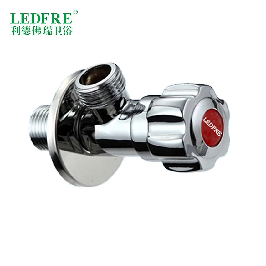 

LF36005B(Red)-G1/2*G1/2 110g 100% Garantee Brass Accessories Angle Valve for Washbasin/Water Heater/Kitchen / Toilet