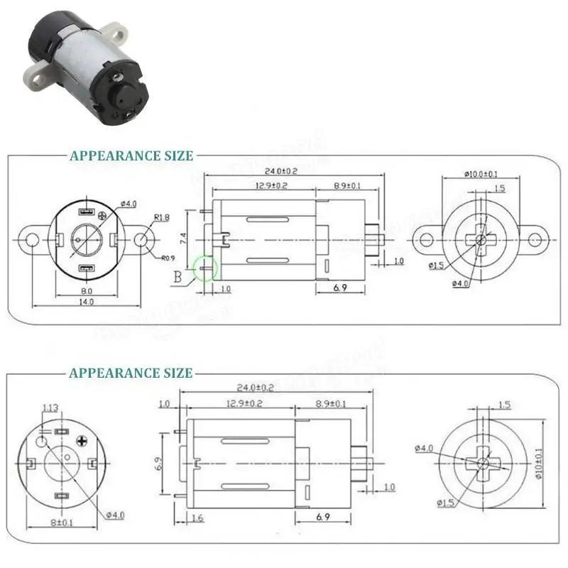 Mini 3V-6V DC Motor Coreless Planetary Gear Reducer Micro Motor