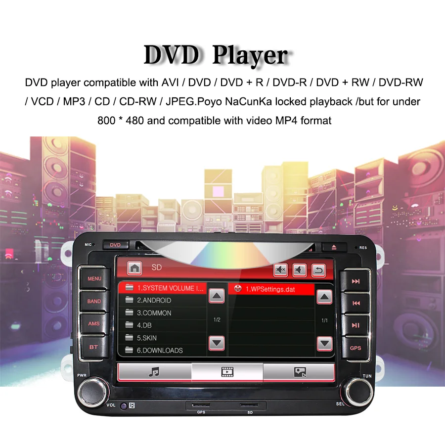 TOPSOURCE " 2 din автомагнитола автомобильный dvd-плеер Gps навигатор 256 М 16 Гб для Volkswagen golf 6 passat b6 B7 Touran polo Tiguan seat