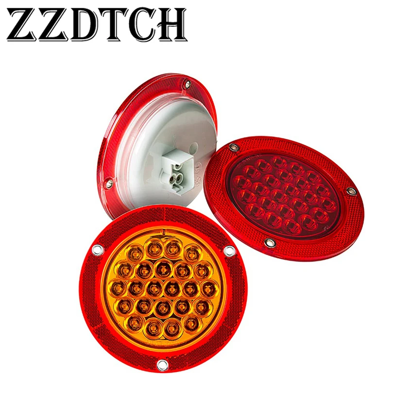 

ZZDTCH 2PCS 24V 24 Led Truck Tail Lamp used for BENZ VOLVO SCANIA MAN RENAULT IVECO truck Trailer Bus tail lights