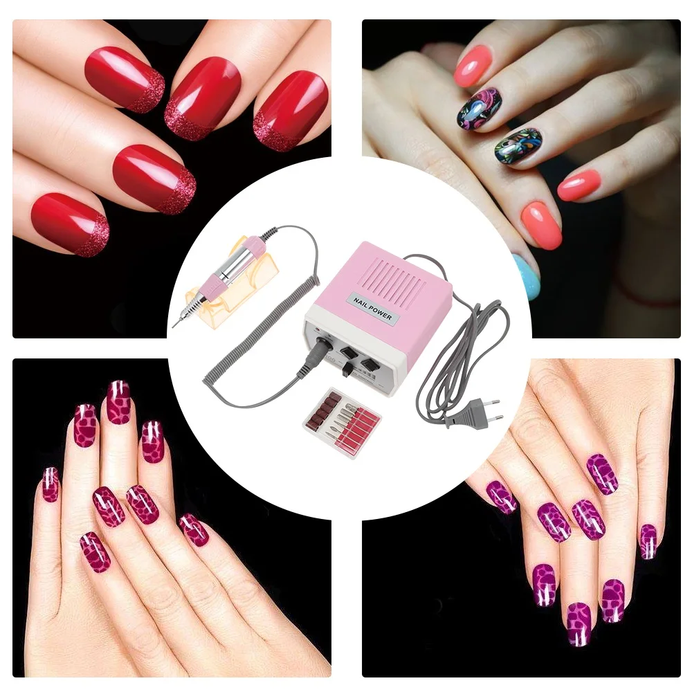 30000 RPM Electric Nail Drill File Manicure Machine Equipment Manicure Pedicure Tool Nail Art Tools For Nail Gel EU Plug makartt 12pcs 30000 rmp nail drill machine portable electric manicure pedicure tools kit set nail art equipment us plug e0855x