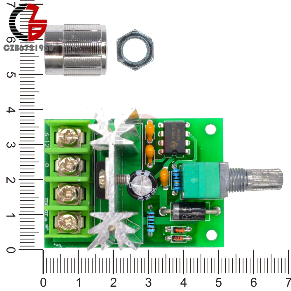 Высокая Мощность 6A 6 V-12 V PWM без полярности DC мотор Скорость регулятор Управление; доска Скорость мотор Управление распределительный щит