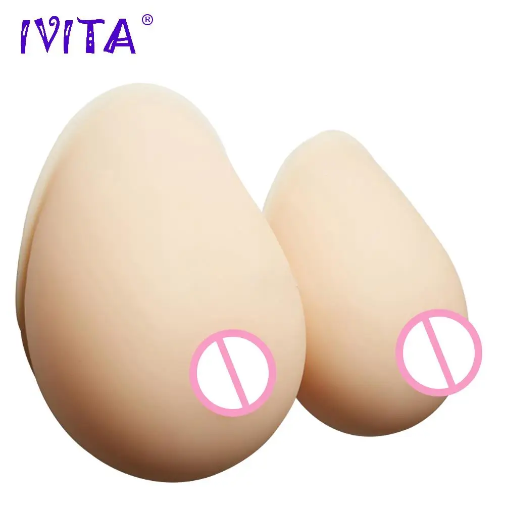 IVITA 3600 г белые реалистичные силиконовые формы груди поддельные для