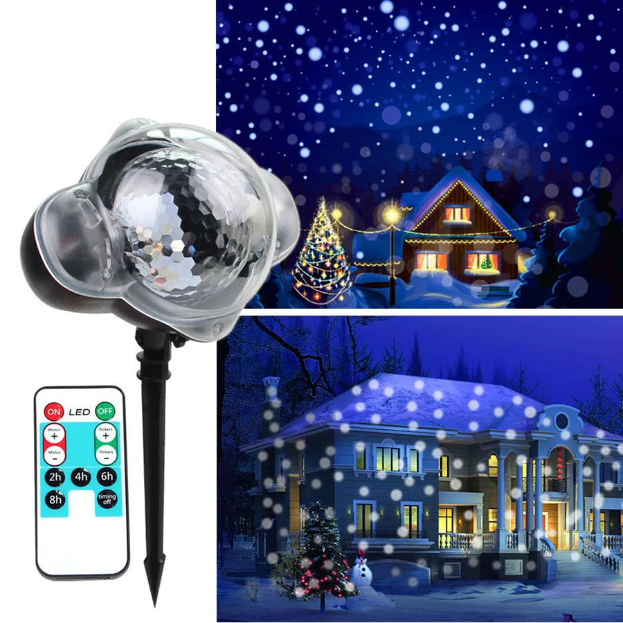 IP65 движущийся снегопад лазерный проектор лампа наружный Рождественский садовый ландшафтный светильник для свадебной вечеринки новогодний лазерный сценический светильник для газона