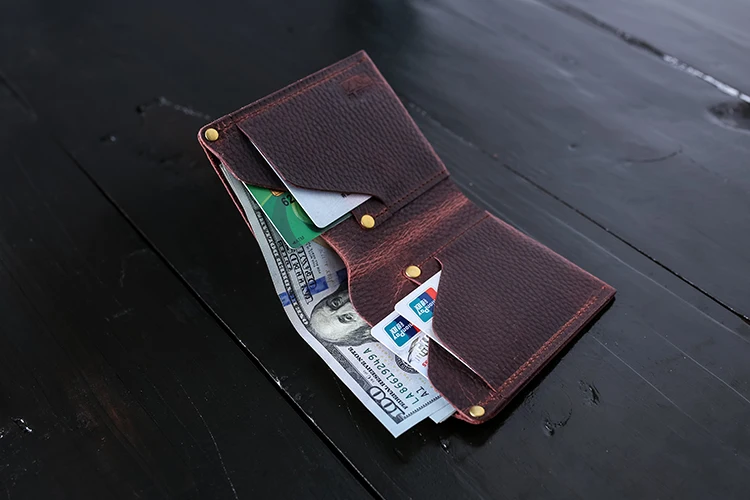 Gathersun маленький кошелек для мужчин s Би-Фолд полная зернистая кожа кредитный держатель для карт тонкая сумка для денег минималистичные кошельки мужские из натуральной кожи