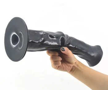 FAAK Super Long 16inch  Animal Horse Dildo With Suction Cup Thick Anal Plug Sex Toys For Women Masturbator Large Penis Flexible 3