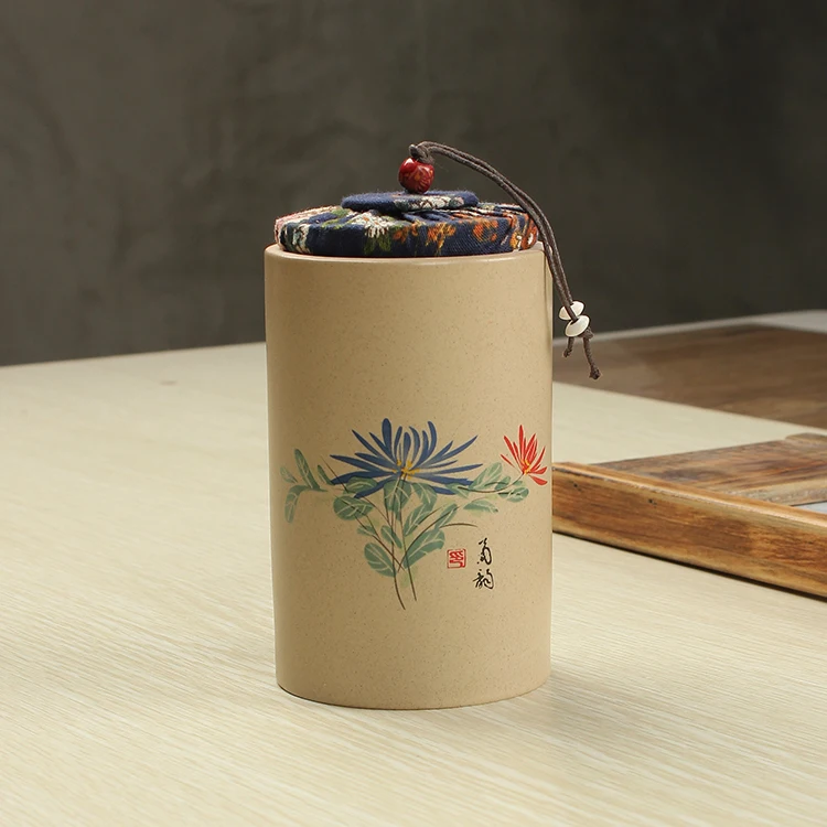 Дзен японская грубая керамика четыре джентльмена чайные банки чайный набор кунг-фу чайная банка Caddy горшок сахарница чай герметичный креативный домашний декор