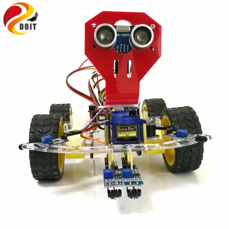 4wd obstacle avoiding robot