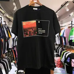 Черные футболки c. E. cvempt 2019SS City UFO с буквенным принтом логотипа, футболка для мужчин в стиле хип-хоп, летняя хлопковая свободная футболка CE с