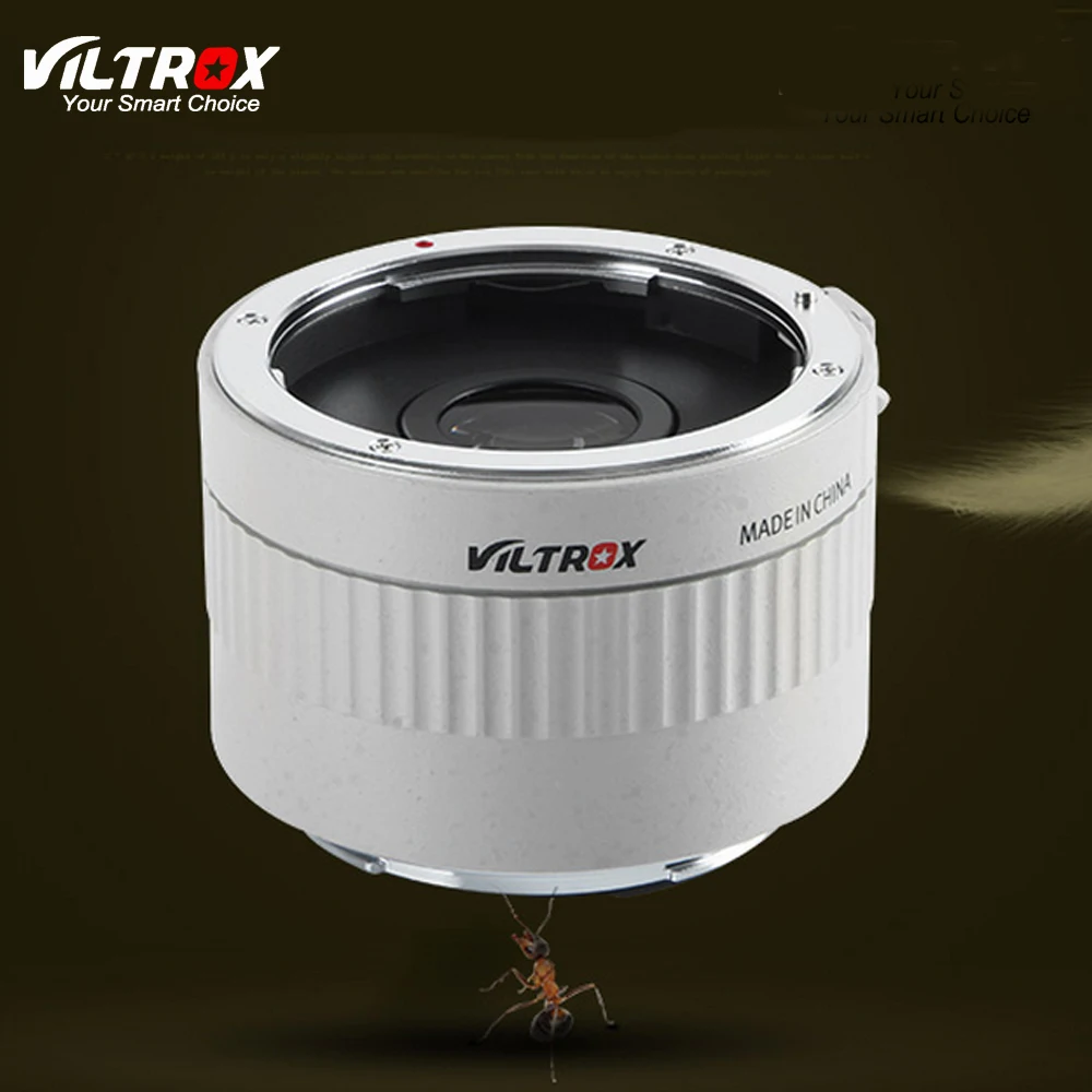 

Viltrox C-AF 2X Teleplus AF Auto Focus Teleconverter 2.0X Extender Magnification Lens Adapter For Canon EOS EF Lens (Silver)
