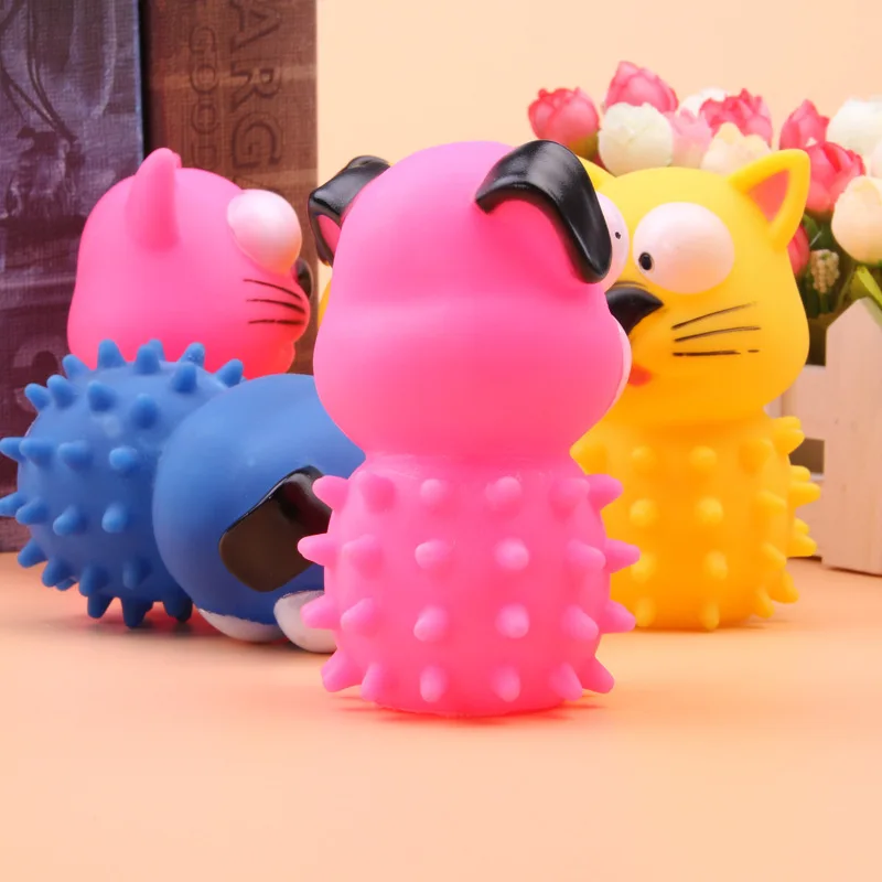 

New arrives Popular Pet Dog Cat Funny Fleece Durability Rubber Dog Toys Squeak Chew Sound Toy Fit for All Pets Dog Cat Toys