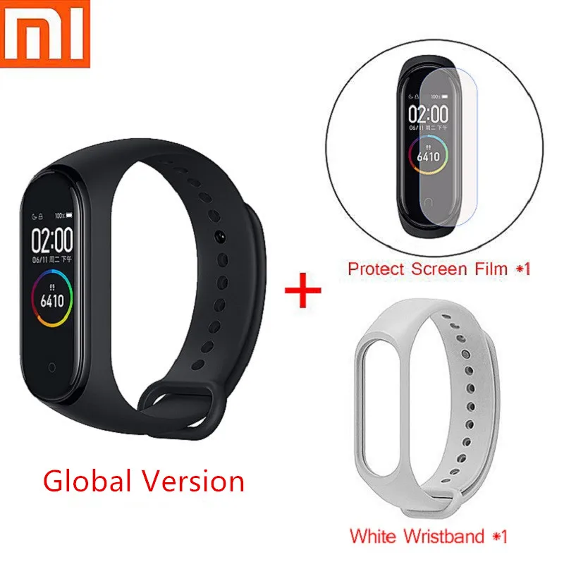 Xiaomi mi Band 4 mi Band 3 спортивный умный Браслет Шагомер OLED сенсорный экран Водонепроницаемый Фитнес-трекер для измерения сердечного ритма умный Браслет - Цвет: mi 4 global set 7