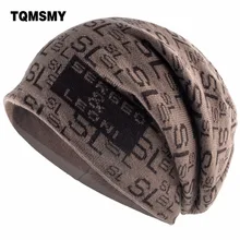 TQMSMY зима для мужчин вязаная шапка шапочки зимние шапки для мужчин капот письмо Skullies шапки женщин теплые зимние лыжные шапочки шапки TMC108