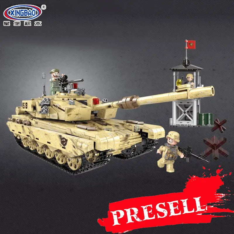 

XINGBAO 06021 1340PCS Military Series The 99 Tank Set Building Blocks Bricks Educational Toys Model Gifts Assembled DIY For Kids