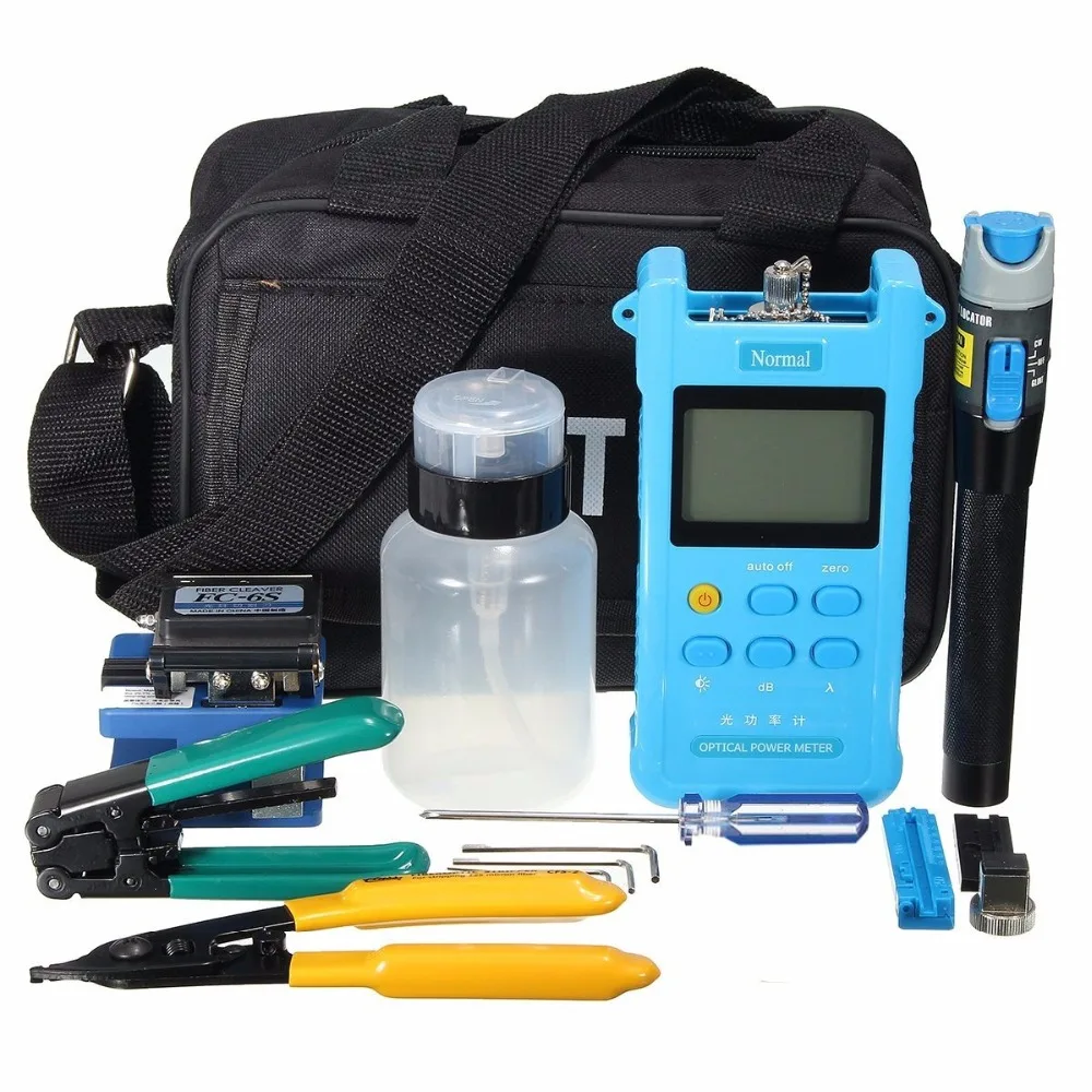 

ALLSOME FC-6S Fiber Cleaver Optical Power Meter Visual Fiber Optic FTTH Tool Kit HT1765