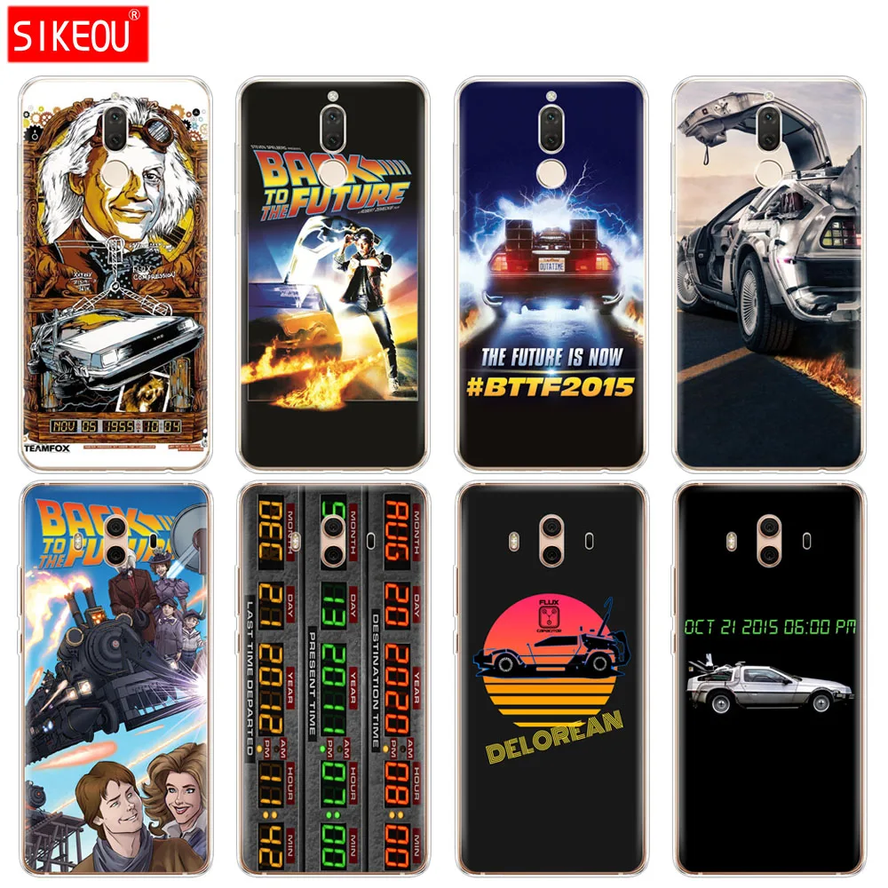 Силиконовый чехол для телефона Huawei mate 7 8 9 10 pro LITE Delorean назад в будущее машина