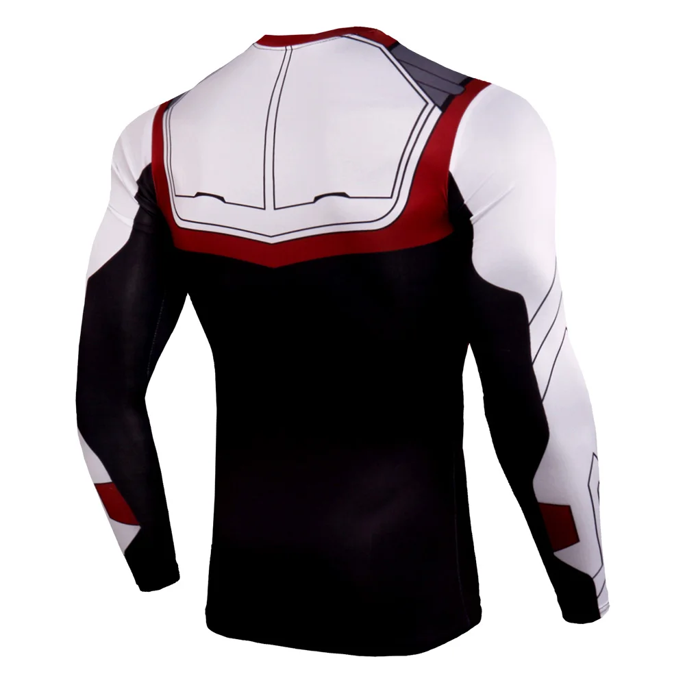 Avengers Endgame Compression Shirts Superhero Unisex 3D Printed Long Sleeves Superhero Sports Quick Dry Fitness Sportswear