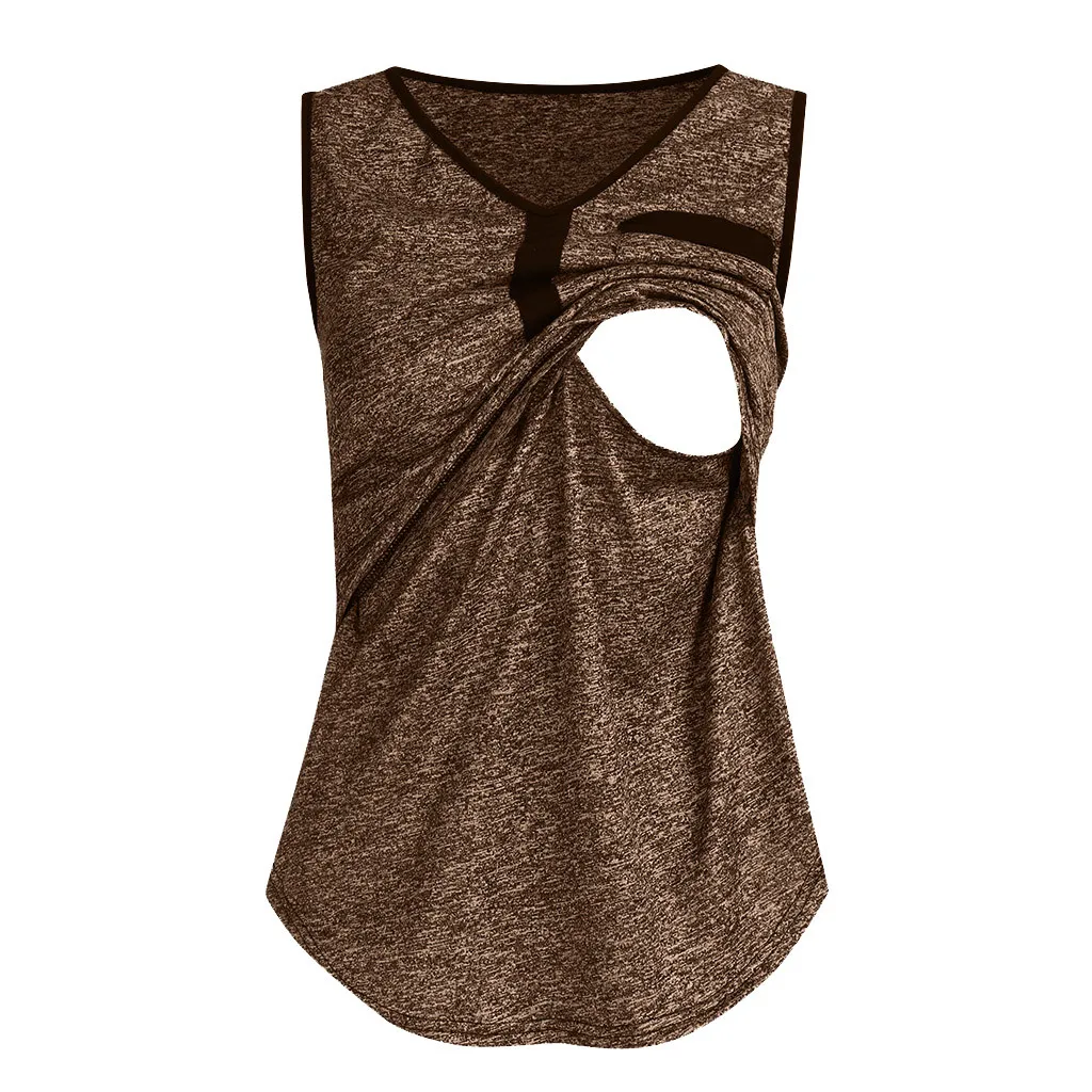 

2019 NEW Fashion Casual Women Pregnant Nusring Maternity V-Neck Sleeveless Tops Vest Solid Clothes Summer Hot Free Shipping W#4