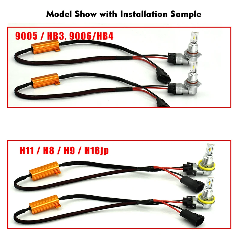 CNSUNNYLIGHT No Flicker LED Car H11H8 9005 9006 Head Front Fog Lights Error-Free 35W Bulb White HB3 HB4 H9 H16jp Auto Foglight (13)