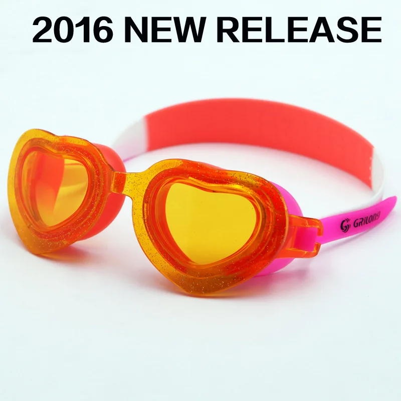 Очки для плавания ming с защитой от запотевания, водонепроницаемые очки для плавания, детские очки для дайвинга, очки для плавания, очки для воды, милые очки для мальчиков и девочек - Цвет: Orange