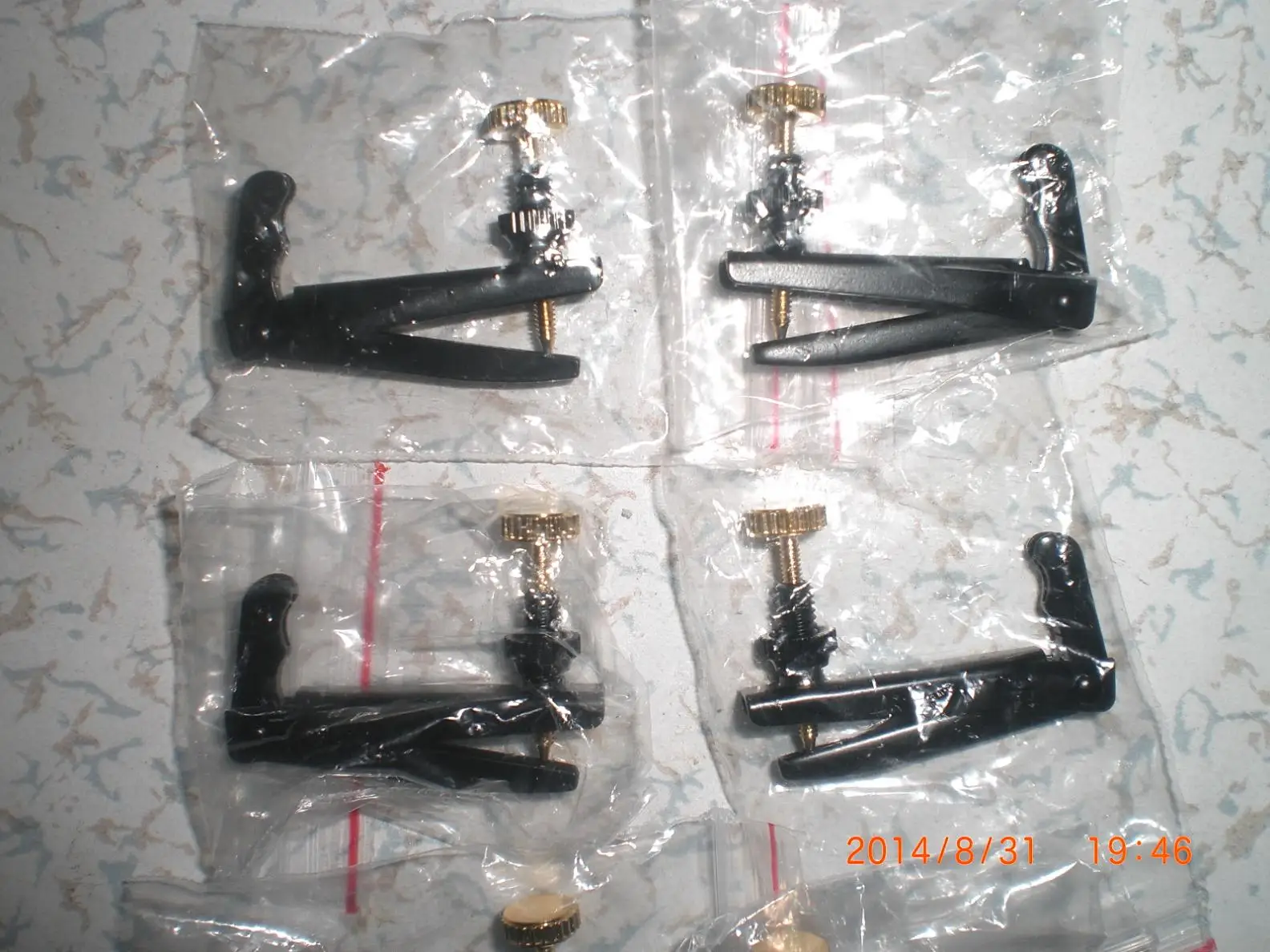 

4 PCs VIOLA Fine Tuner BLACK AND GOLD color