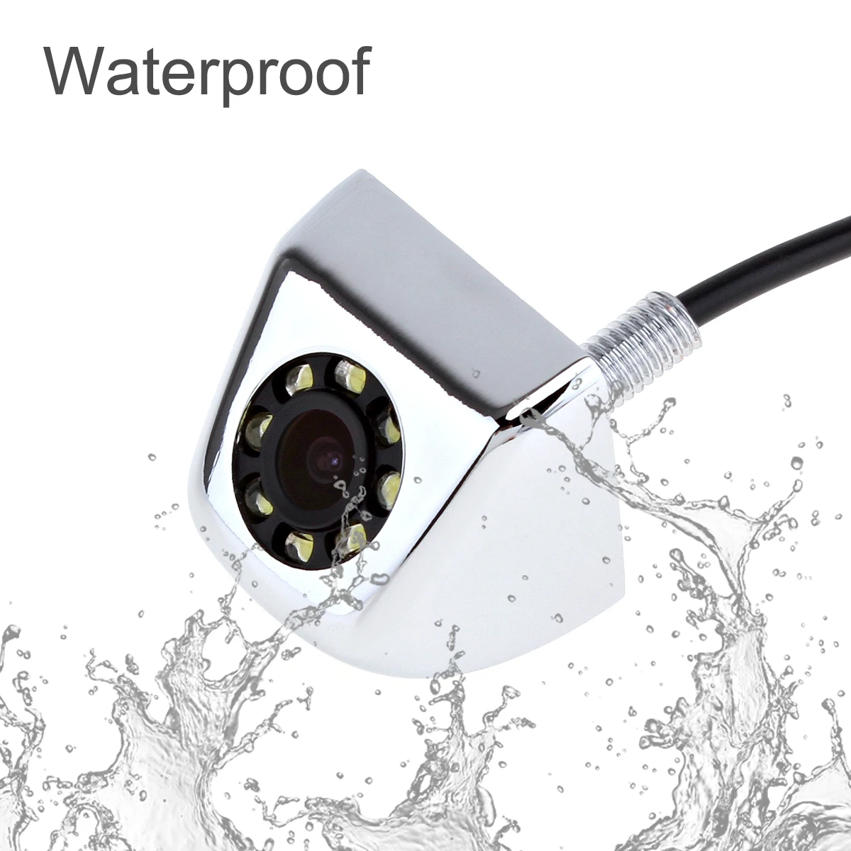 

CCD Car Rear View Camera Real Waterproof ( IP67 ) Wide Angle 8 LED Lights Night Vision Parking Reversing Assistance