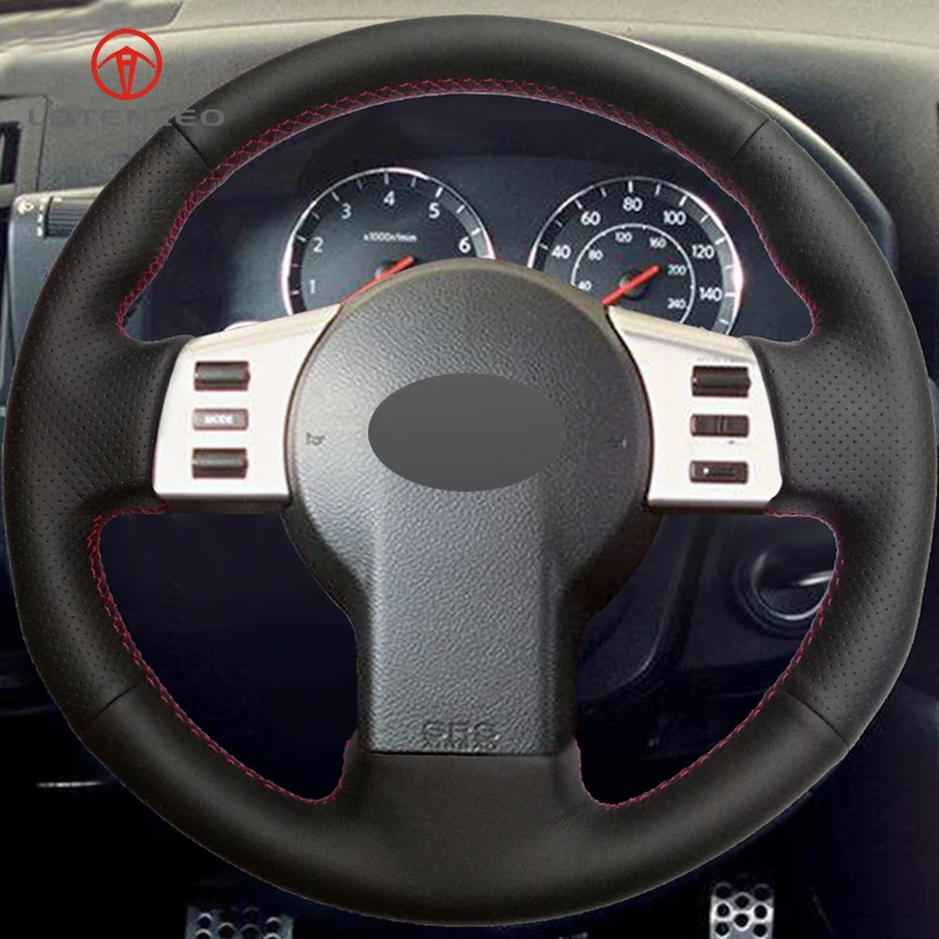 LQTENLEO черной искусственной кожи DIY автомобиля Руль Обложка для Infiniti FX FX35 FX45 2003-2008 Nissan 350Z 2003-2009