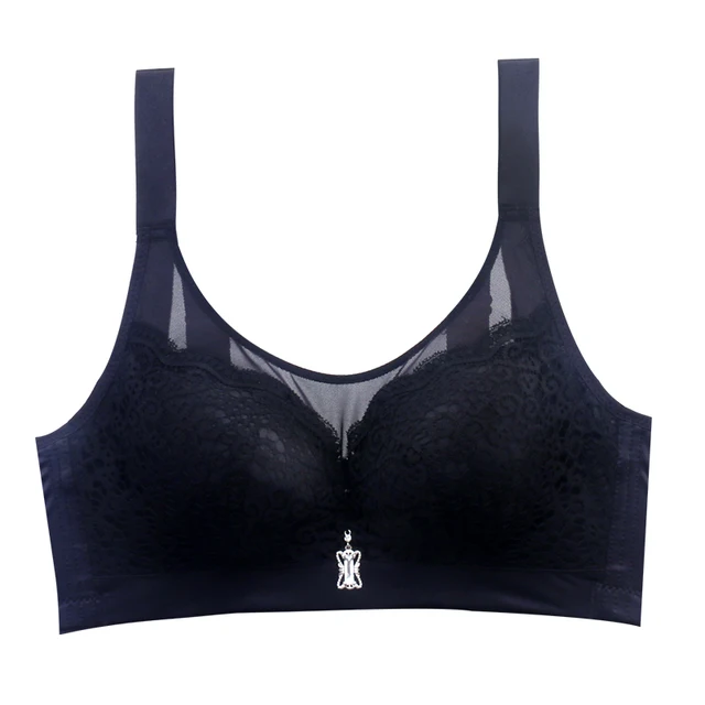 Women Plus Size Soft Push Up Bra Adjusted Straps Thin Cup 44D Sexy Lace