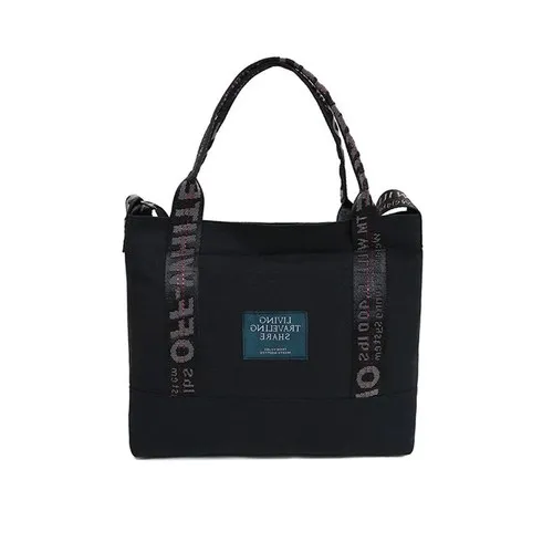 MS, сумка для покупок, путешествий, ручной работы, школьная сумка для покупок, простая складная сумка для девочек - Цвет: BLACK