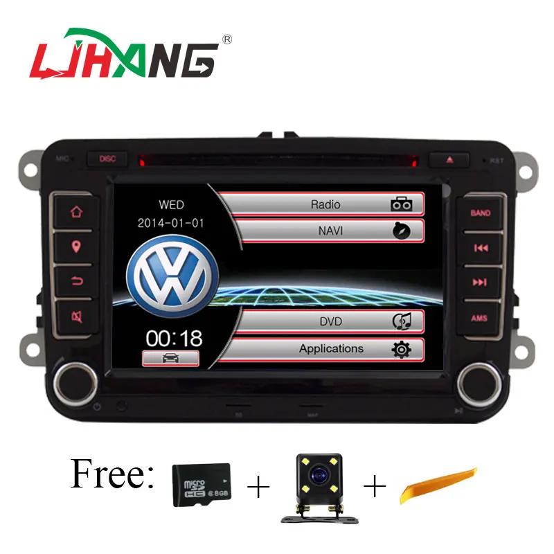 

LJHANG 7 Inch Car Multimedia player 2 Din For VW POLO/GOLF /PASSAT b6/golf 5/Skoda Octavia/SEAT LEON Car Radio USB Headunit TMPS