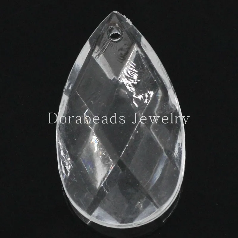 DoreenBeads Акриловые Шарм Подвески Teardrop Прозрачный Грановитая 3.8x2.2 см 20 Шт. (B23551)