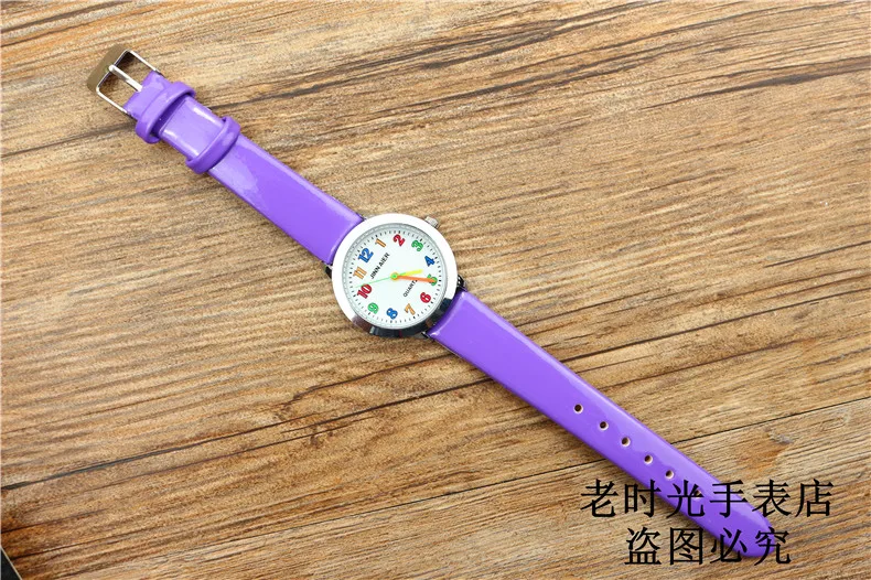 Модные круглые часы для детей, для мальчиков и девочек, кварцевые наручные часы для студентов, детские часы для репетиторов, простой дизайн, детские подарочные часы