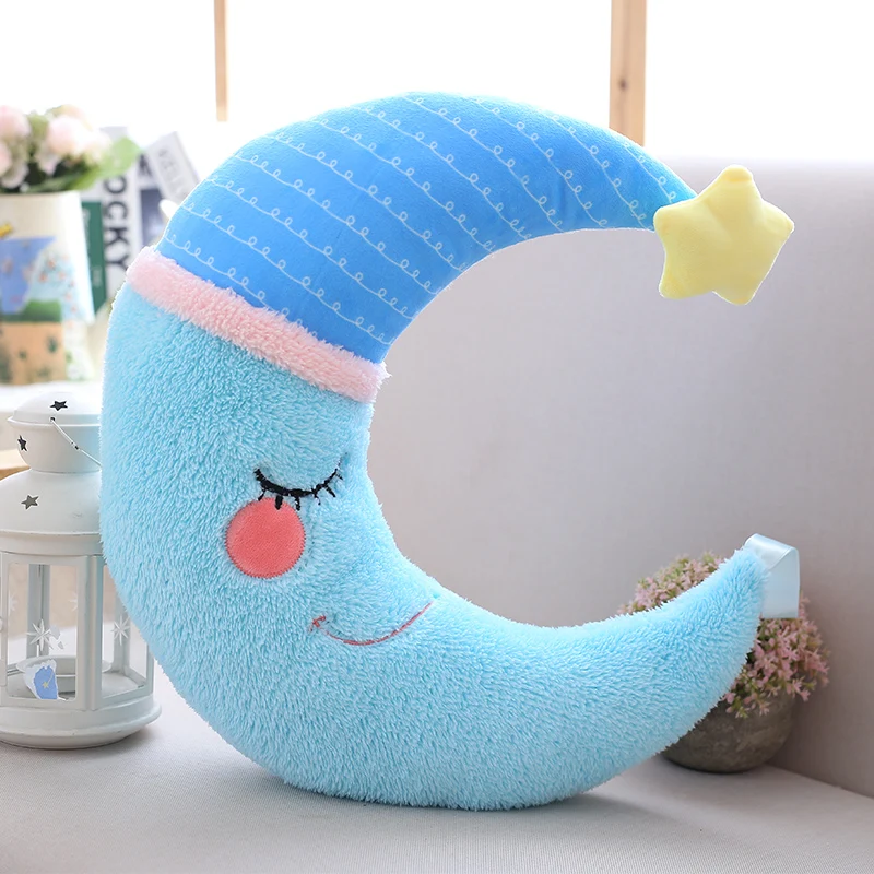 Kawaii Pastel Starry Cloud Moon Pillow Plush