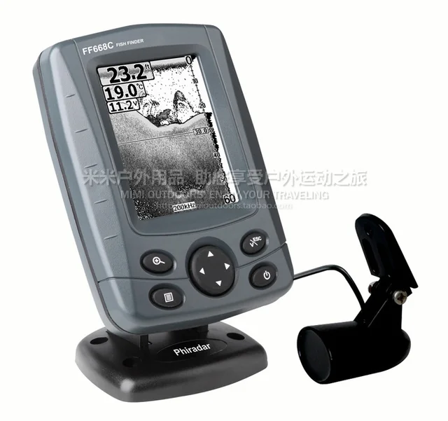 Cheap Free shipping phiradar ff668c 1500 feet deep big screen marine fish finder