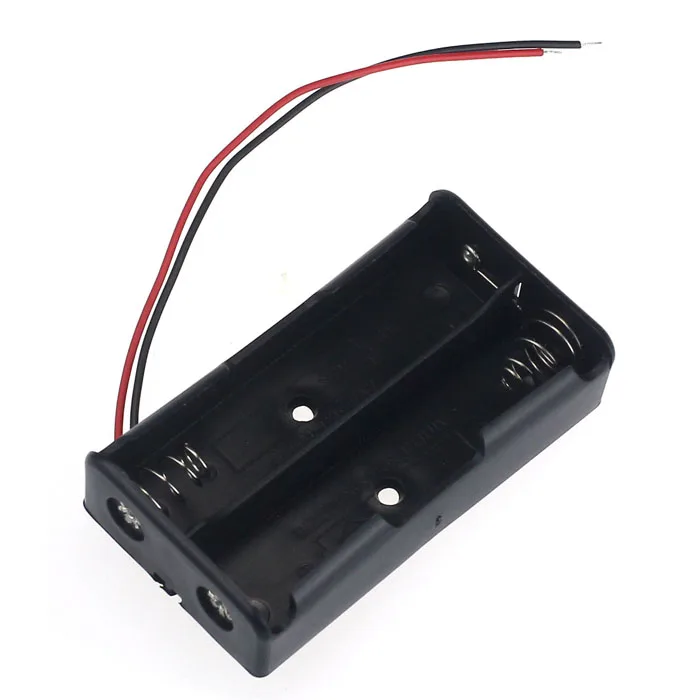 Зарядное устройство для электрической батареи, пластик, 2 слота, 18650 аккумулятор, чехол для хранения, коробка, держатель, перезаряжаемый аккумулятор, черный цвет