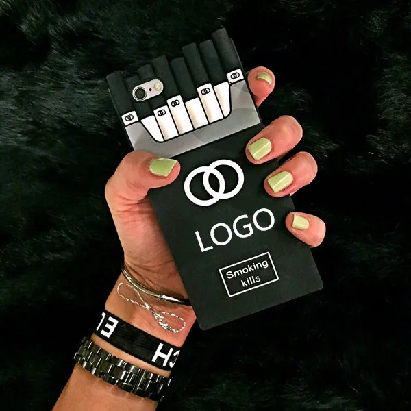 luxury channel smoking kills cigarette case for iphone 4 4s 5 5s 5c smoking kills