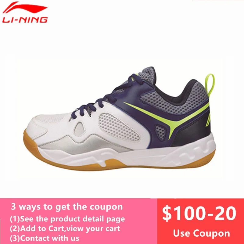 Li-Ning/Новейшая Обувь для бадминтона для мужчин, дышащая подкладка, спортивные кроссовки, нескользящая спортивная обувь, LN AYTM025 L702OLB