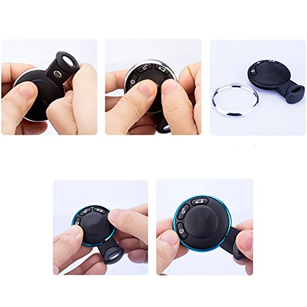 Aluminum Alloy 45mm Dia Car Key Trim Ring Rim Fit for BMW MINI Cooper New Design High Quality Aluminum Deco-Trim