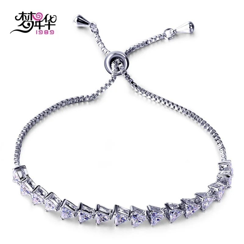 Prix pour Dreamcarnival1989 Robes de soirée Rhodium ou Or-couleur Mini Triangle forme Synthétique Cubique Zircone Cuivre Bracelet pour les femmes Prix pour Dreamcarnival1989 Robes de soirée Rhodium ou Or-couleur Mini Triangle forme Synthétique Cubique Zircone Cuivre Bracelet pour les femmes