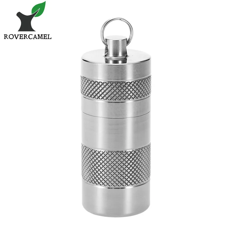 

Rover Camel Mini Pill Box Slip-resistant Sealed Waterproof Titanium Container