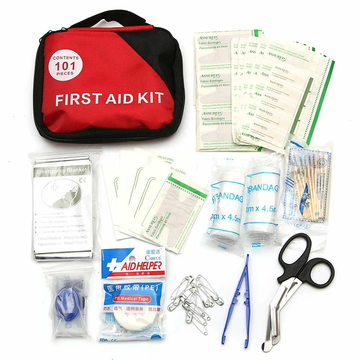 101 шт. набор первой помощи комплект для автомобиля домашняя медицинская сумка путешествие Прогулка Спорт для выживания, медицинская сумка-комплект для лечения