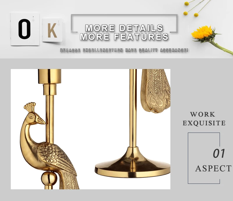 gold home décor geometric candle holder votive candle holders (2)