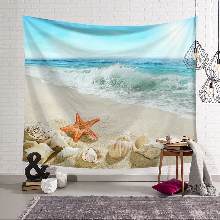 

New Design Sailing Boat Wall Hanging Tapestry Scenic Wall Cloth Beach Towel Yoga Picnic Mat Tablecloth Home Decoration