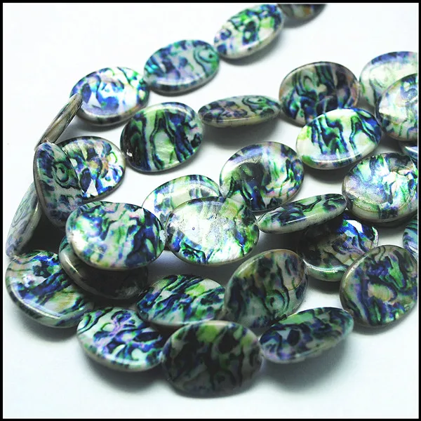 

nice mother of pearl beads shell beads oval shape with abalone paper printing size 15x20mm for diy jewelry designs top fashion